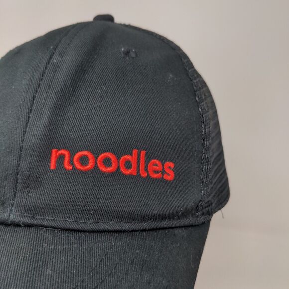 Unbranded Men's Strapback Mesh Back Hat Black OSFA Noodles Love Life Logo - Picture 5 of 13